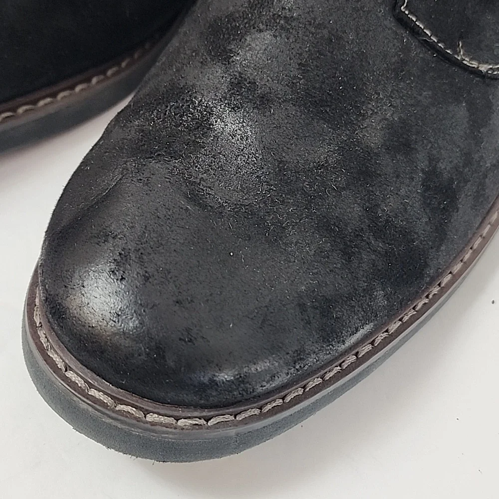 Deer Stages Men's Black Chukka Textured Ankle Boots Lace-Up Shoes, sz 13
